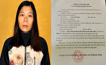  Trần Thị Xuân xin được tha thứ mong làm lại cuộc đời