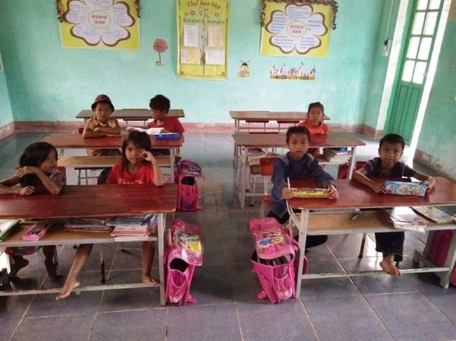 Một lớp học ở xã Thượng Trạch, Bố Trạch, Quảng Bình.