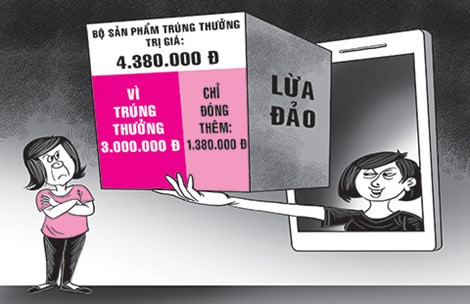Người dân cần cảnh giác với chiêu lừa núp bóng hình thức khuyến mãi - Tranh minh họa