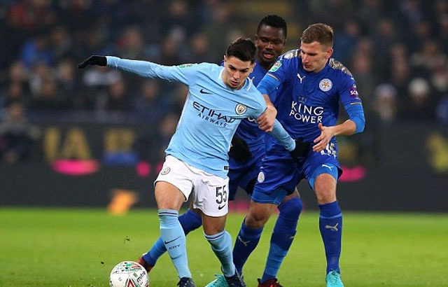 Man City trải qua trận đấu tốn nhiều sức lực trước Leicester