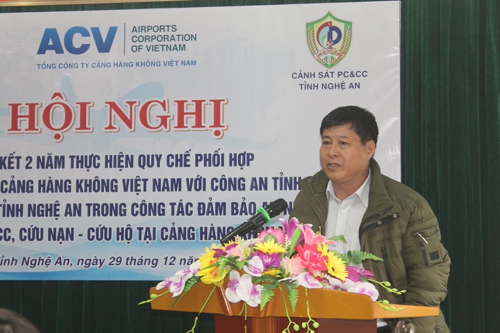 Đại diện Tổng công ty Cảng hàng không Việt Nam mong muốn các ngành phát huy những kết quả đạt được cụ thể hóa nội dung quy chế phối hợp