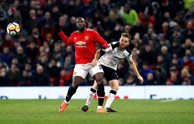 Lukaku vào sân từ ghế dự bị đã tăng cường đáng kể sức tấn công của MU trước Derby County