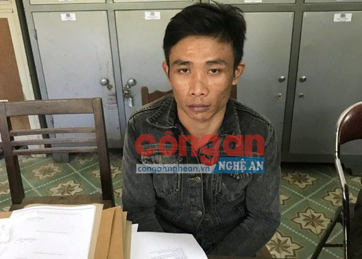 Đối tượng Cụt Văn Hội tại cơ quan Công an