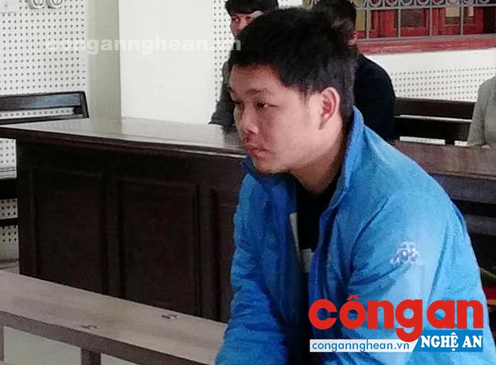 Bị cáo Lê Hoàng Đức tại phiên tòa
