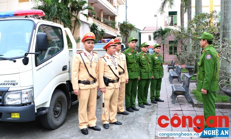 Công an TX Hồng Lĩnh lên phương án phối hợp tuần tra