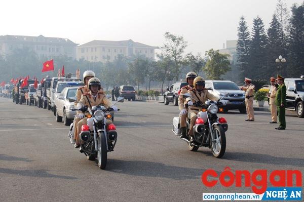 Công an TP Vinh ra quân đảm bảo ANTT dịp Tết Nguyên đán