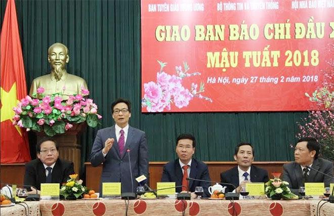 Phó Thủ tướng Vũ Đức Đam cảm ơn sự đồng hành, sát cánh của báo chí.