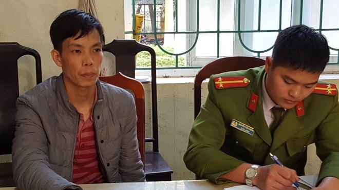 Cơ quan Công an lấy lời khai của đối tượng Đào Văn Bình