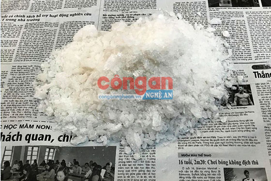 Toàn bộ 2 kg ma túy đá thu giữ được