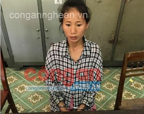Đối tượng Vi Thị Phương tại Cơ quan Công an...