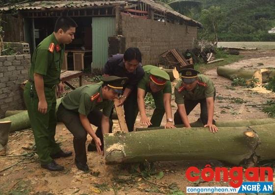 Hình ảnh người chiến sỹ Công an giúp dân khắc phục hậu quả sau cơn bão đã để lại trong lòng nhân dân những ấn tượng đẹp