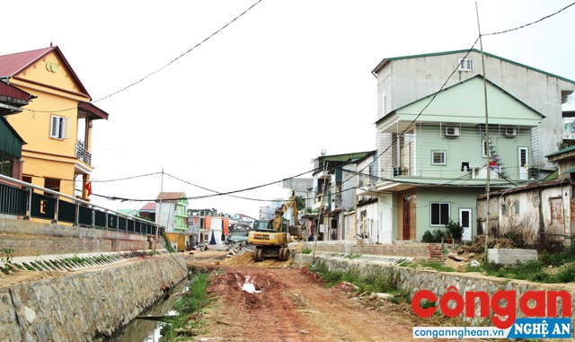 Dự án hào thành Vinh vẫn dở dang vì vướng mắc khâu thỏa thuận đền bù