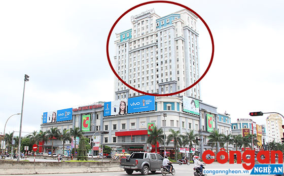 Toà nhà Vicentra nằm ở vị trí đắc địa của TP Vinh