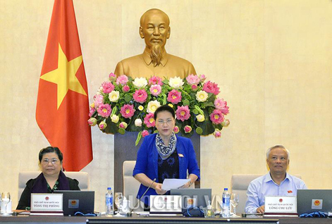 Chủ tịch Quốc hội Nguyễn Thị Kim Ngân phát biểu khai mạc  phiên họp. Ảnh: VGP
