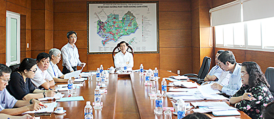 Đồng chí Đặng Minh Thông, Phó Chủ tịch UBND tỉnh phát biểu tại buổi làm việc.