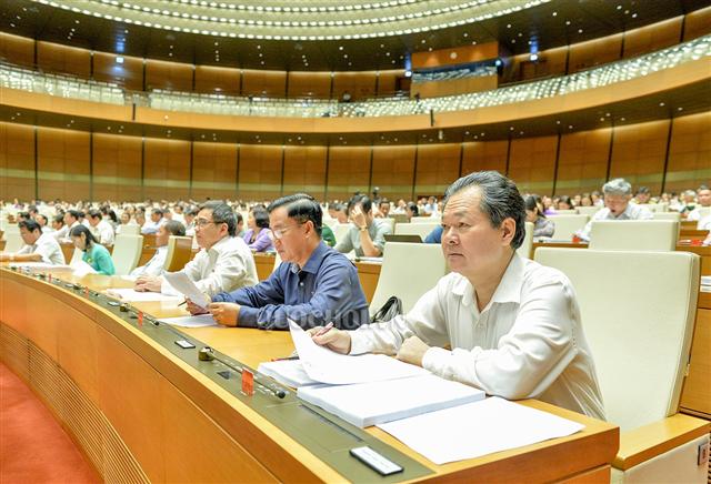 Các đại biểu Quốc hội tại phiên họp