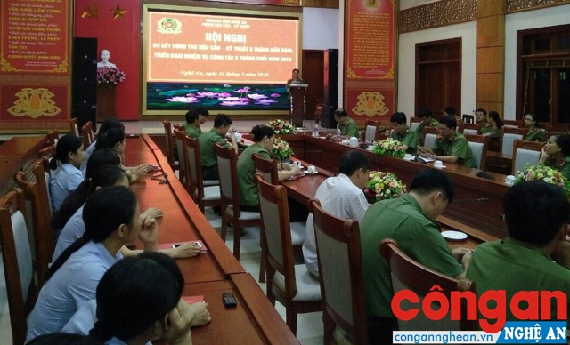 Toàn cảnh Hội nghị triển khai nhiệm vụ 6 tháng cuối năm tại Phòng Hậu cần – Kỹ thuật.