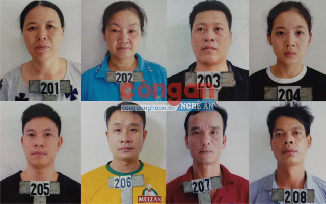 Các đối tượng bị bắt giữ