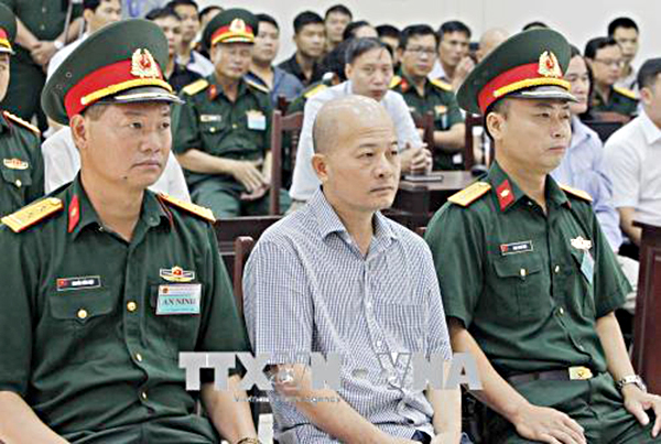 Bị cáo Đinh Ngọc Hệ, nguyên Phó Tổng giám đốc Tổng Công ty Thái Sơn (Bộ Quốc phòng) tại tòa.