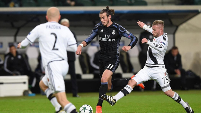 Gareth Bale (giữa) là cầu thủ ghi bàn thắng nhanh nhất trong lịch sử Real Madrid ở đấu trường Champions League.