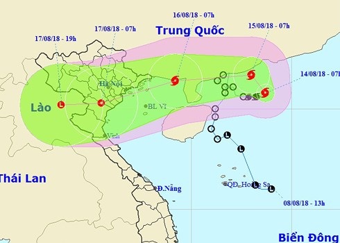 Bão số 4 có khả năng đổi hướng và mạnh thêm trong 24 giờ tới.