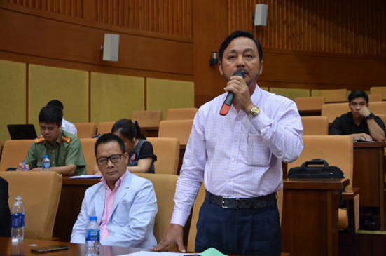 Ông Phạm Văn Triêm, Chủ tịch HĐQT Công ty CP Đầu tư và Xây dựng Tân Phước Thịnh phản ánh những vướng mắc trong công tác giải phóng mặt bằng.