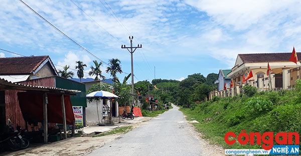 Một góc tái định cư thủy điện Bản Vẽ tại huyện Thanh Chương
