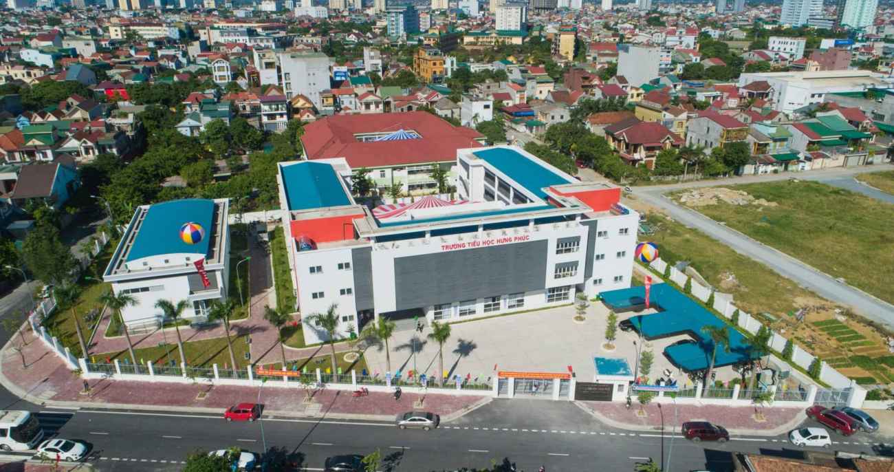 Trường Tiểu học Hưng Phúc nhìn từ trên cao