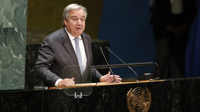 Tổng thư ký Liên hợp quốc Antonio Guterres.  