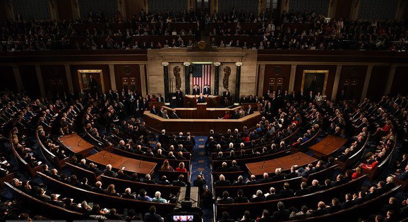 Toàn cảnh một phiên họp Quốc hội Mỹ.  