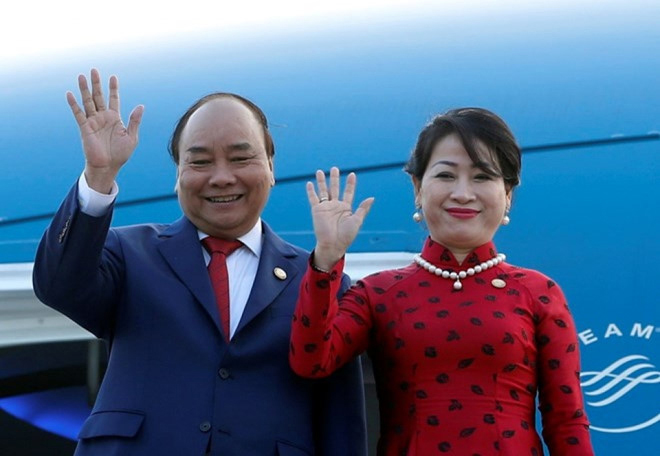 Thủ tướng Chính phủ Nguyễn Xuân Phúc và Phu nhân. Ảnh: THỐNG NHẤT 