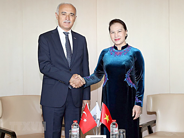Chủ tịch Quốc hội Nguyễn Thị Kim Ngân tiếp ông Nail Olpak, Chủ tịch Hội đồng Kinh tế Đối ngoại Thổ Nhĩ Kỳ (DEIK).