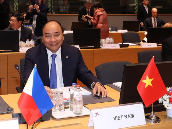 Thủ tướng Nguyễn Xuân Phúc tại Lễ khai mạc Hội nghị cấp cao Á-Âu (ASEM) lần thứ 12.