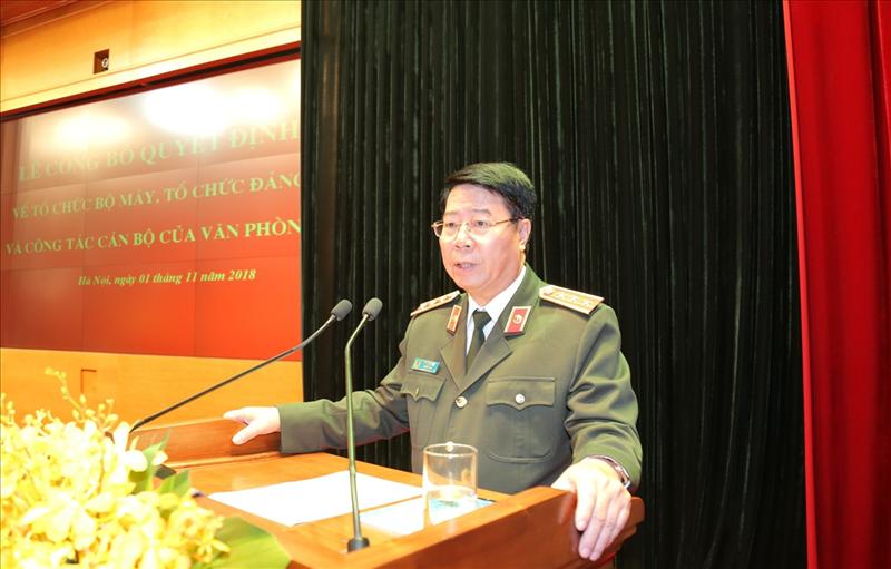 Thứ trưởng Bùi Văn Nam phát biểu tại Lễ công bố.