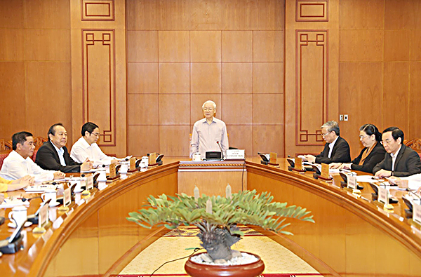 Tổng Bí thư, Chủ tịch nước Nguyễn Phú Trọng chủ trì họp Ban Chỉ đạo xây dựng quy hoạch cán bộ cấp chiến lược nhiệm kỳ 2021- 2026.