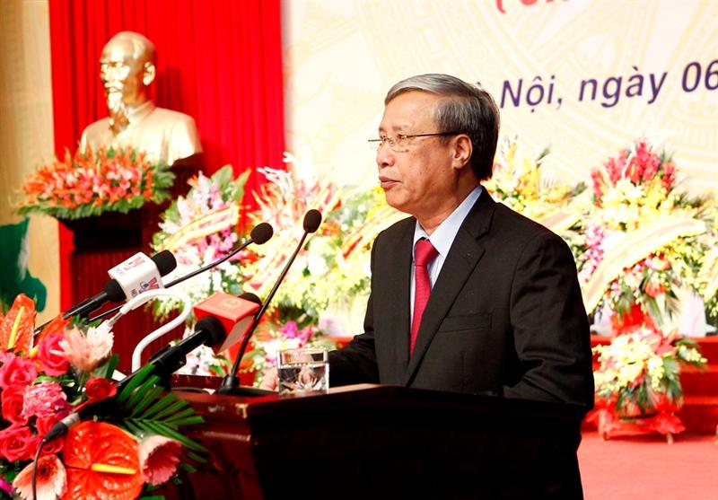 Thường trực Ban Bí thư Trần Quốc Vượng phát biểu tại lễ kỷ niệm. Ảnh: VGP/Lê Sơn