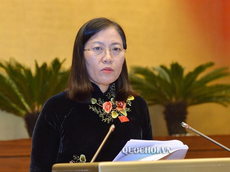 Chủ nhiệm Uỷ ban Tư pháp của Quốc hội Lê Thị Nga. Ảnh: quochoi.vn.