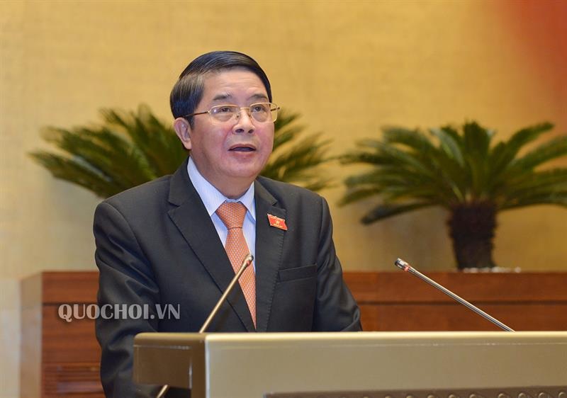 Chủ nhiệm Ủy ban Tài chính-Ngân sách của Quốc hội Nguyễn Đức Hải báo cáo tiếp thu, giải trình ý kiến đại biểu Quốc hội về phương án phân bổ ngân sách trung ương năm 2019 