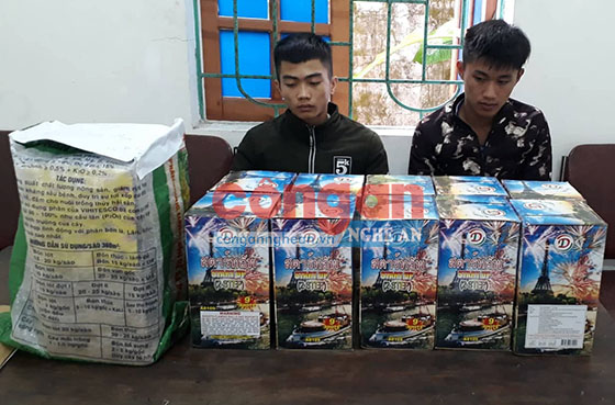 2 đối tượng Võ Phan Quốc và Nguyễn Công Bằng cùng tang vật