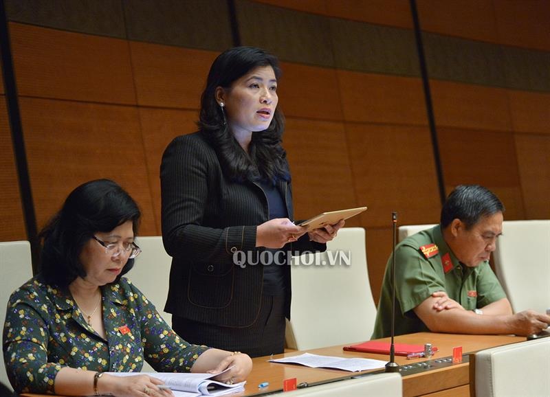Đại biểu Quốc hội Đàng Thị Mỹ Hương phát biểu