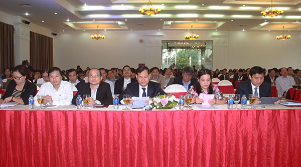 Các đại biểu tham dự Hội nghị tại điểm cầu Nghệ An