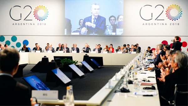 Toàn cảnh Hội nghị Nhóm các nền kinh tế phát triển và mới nổi (G20) tại Buenos Aires, Argentina.