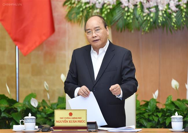 Thủ tướng Nguyễn Xuân Phúc phát biểu tại phiên họp - Ảnh: VGP/Quang Hiếu