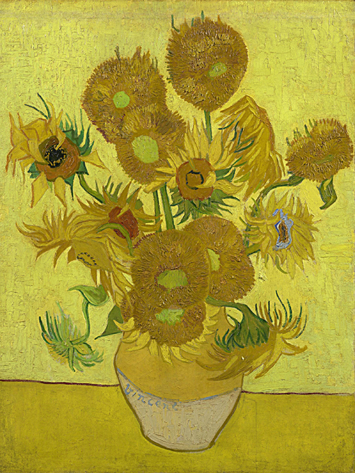 Một trong những bức họa hoa hướng dương của Van Gogh treo tại bảo tàng mang tên ông ở Hà Lan.