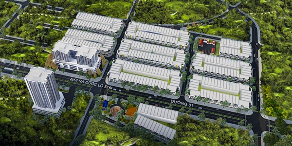 Tổng thể dự án Khu nhà ở Ecotown Phú Mỹ có diện tích lên tới 6,3 hecta.