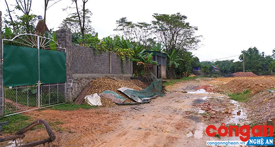 Vị trí các hộ dân lấn chiếm đất