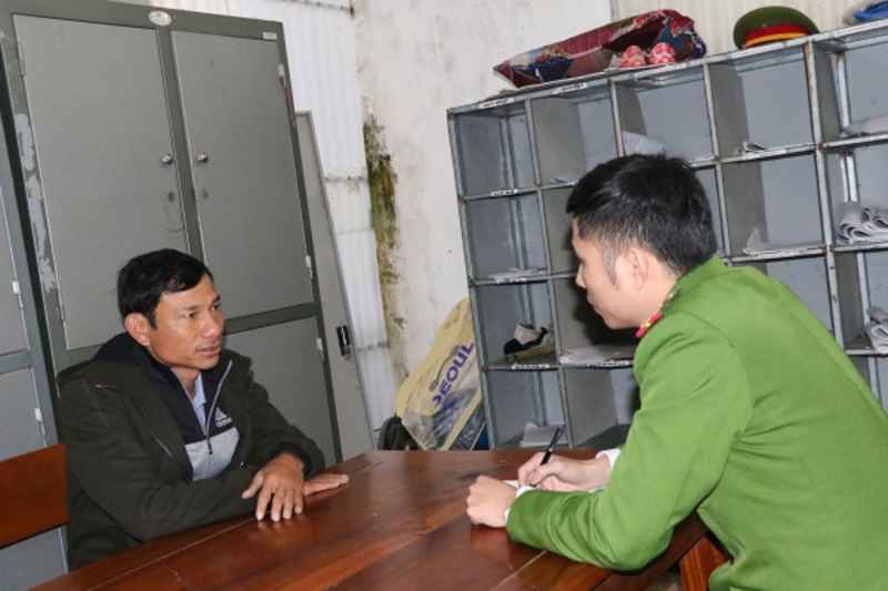 Đối tượng tại cơ quan công an