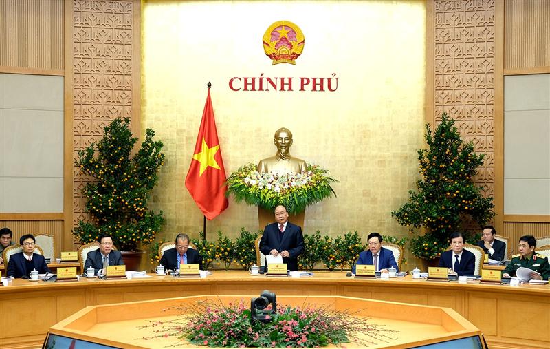 Chính phủ, Thủ tướng đã có nhiều phiên làm việc về việc xây dựng dự thảo Nghị quyết 01 năm 2019. - Ảnh: VGP