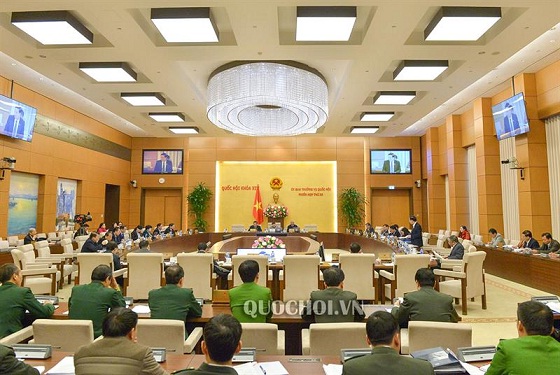UBTVQH cho ý kiến về dự án Luật Thi hành án hình sự (sửa đổi). Ảnh: Quochoi.vn