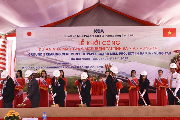 Lễ khởi công xây dựng nhà máy giấy bao bì Kraft of Asia.